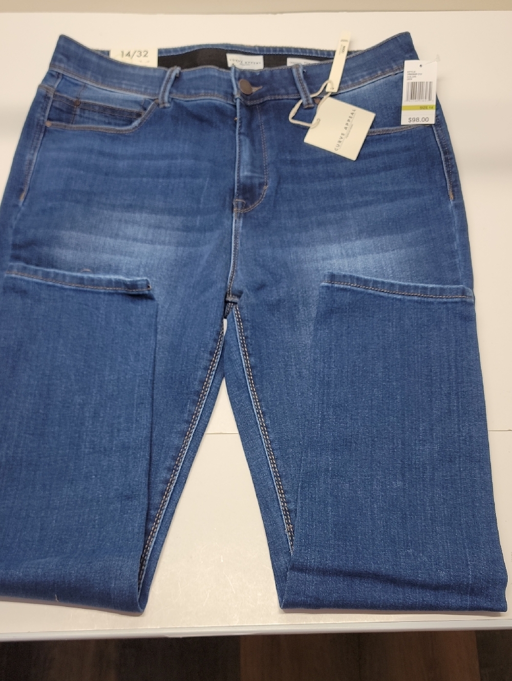 CURVE APPEAL NWT High-Rise Skinny Jeans - Union Blue - Picture 5 of 14